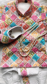 Infants Multi Dhoti Set - Chain and Shoes Included